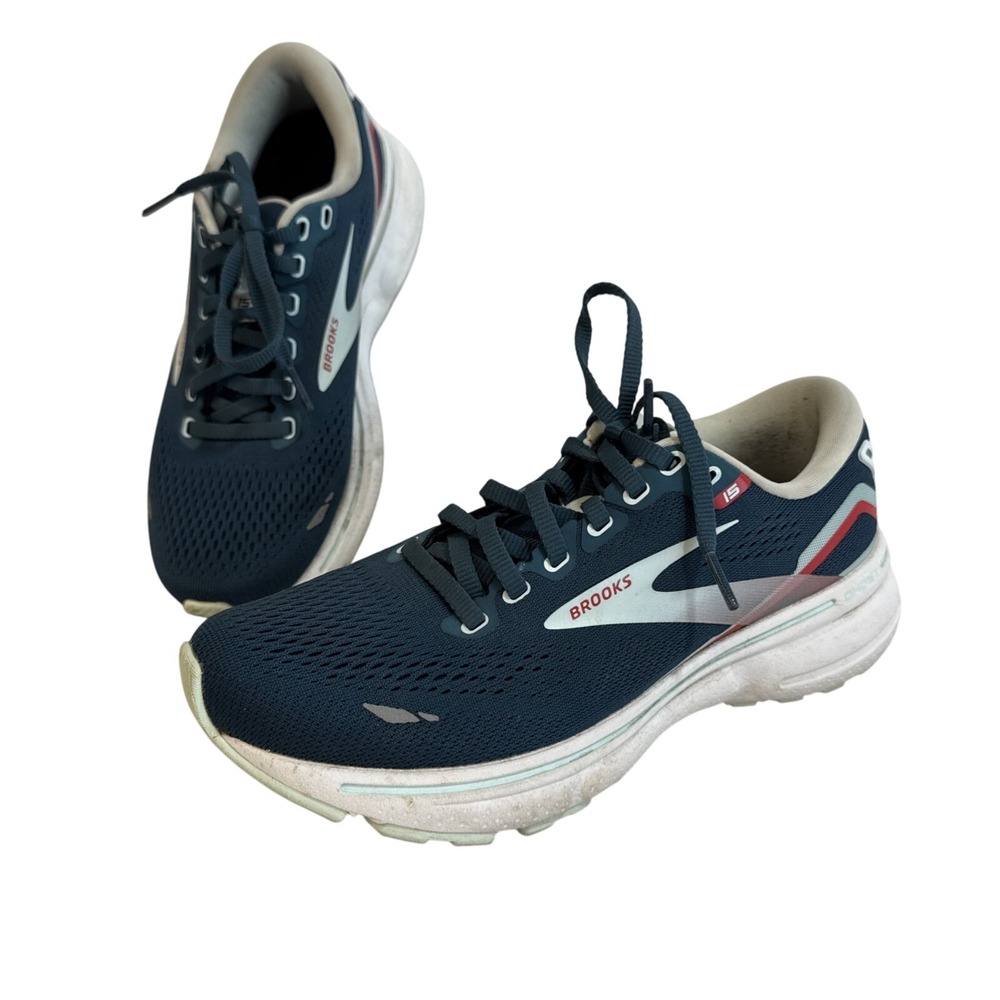 Brooks Ghost 15 Blue Running Shoes Athletic Sneakers‎ Cushioned Comfort